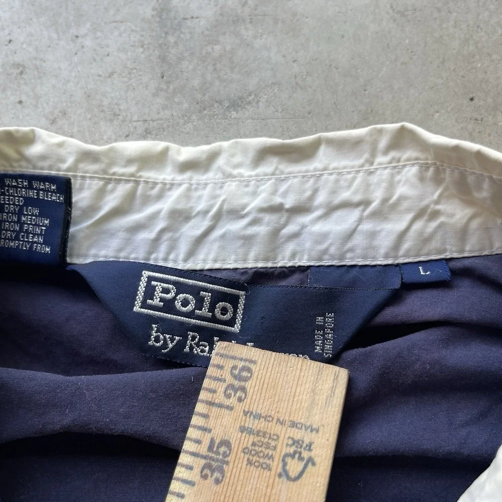 Vintage Polo Ralph Lauren Jacket Mens L CP93 Stadium RL-67 1993 Flag Windbreaker